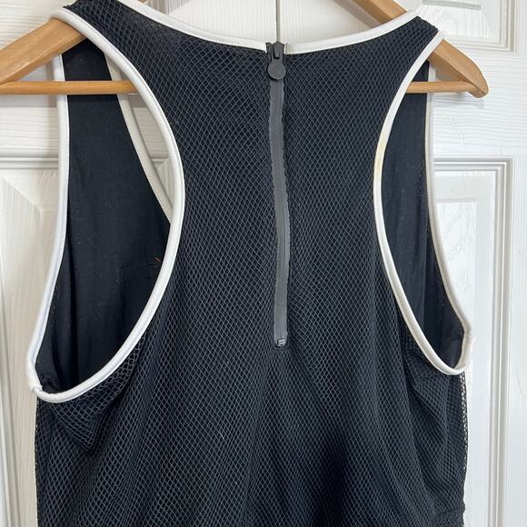 Hunter x Target Swim Coverup Dress Black Mesh A-Line Drawstring Racerback Large - Picture 6 of 8